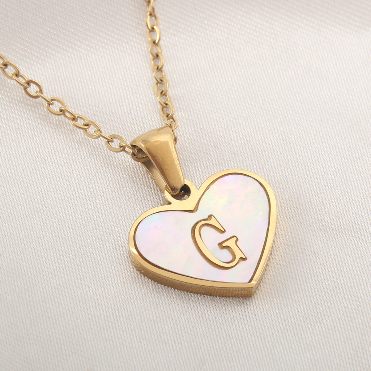 Personalized A-Z Letter Heart Necklace