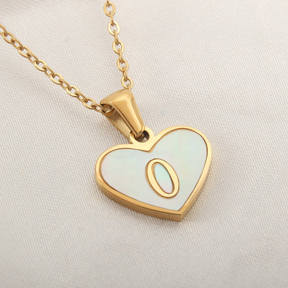 Personalized A-Z Letter Heart Necklace