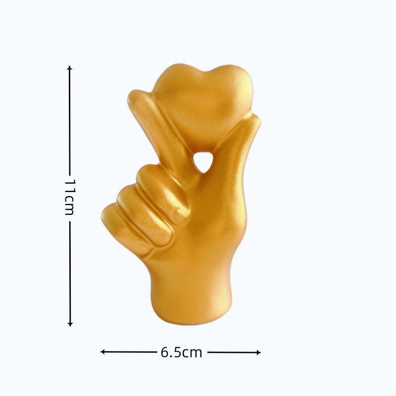 Love Hand Gesture Resin Decor