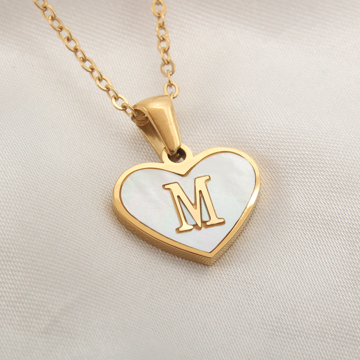 Personalized A-Z Letter Heart Necklace