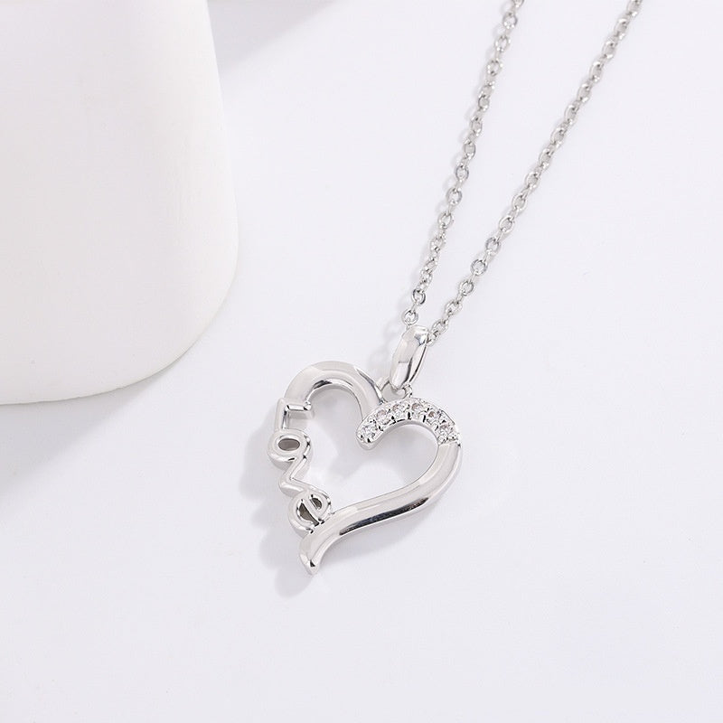 LOVE Titanium Steel Pendant Necklace