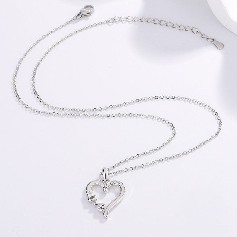 LOVE Titanium Steel Pendant Necklace