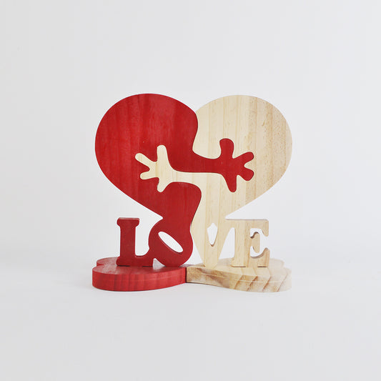 Heart-Shaped Wooden Decor Gift