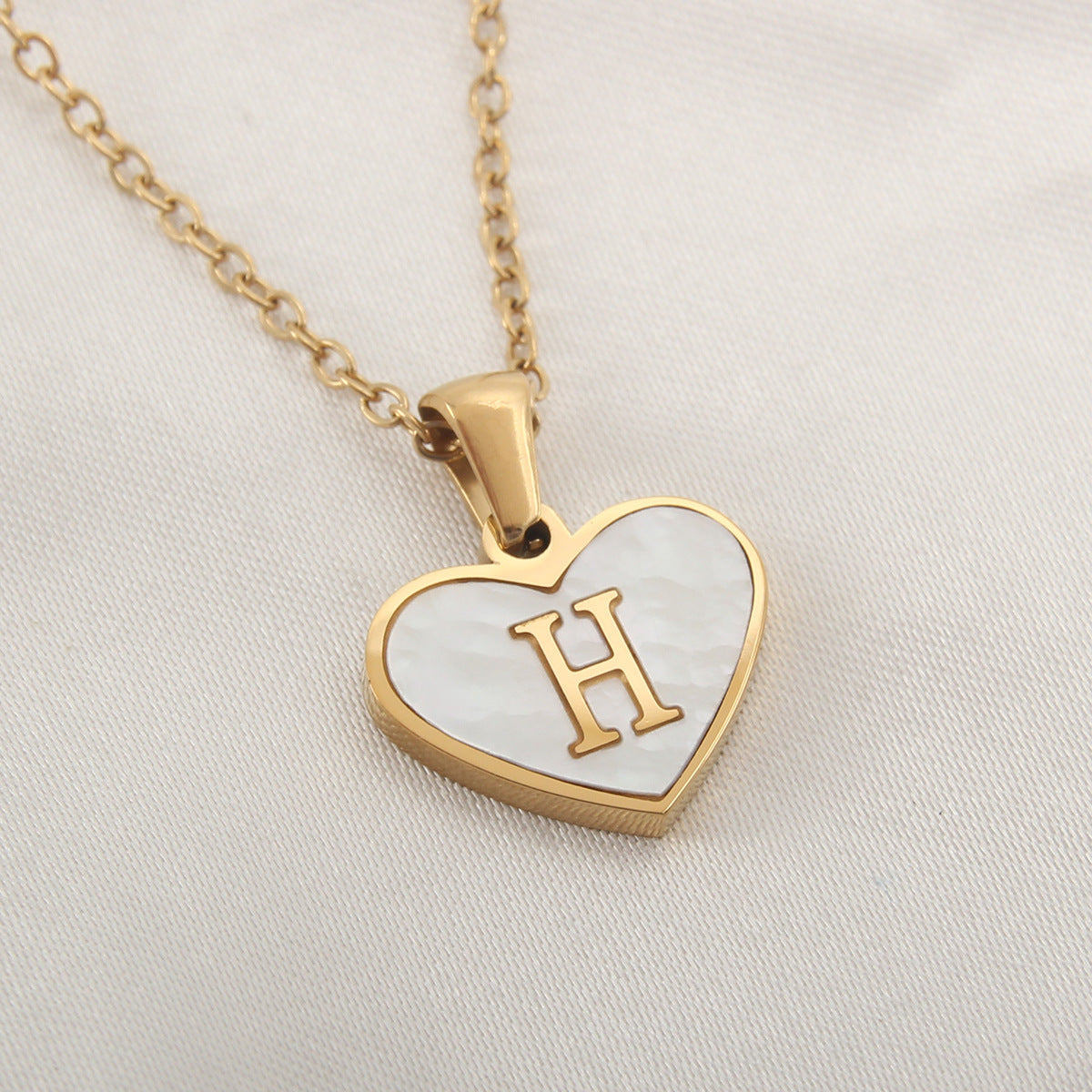 Personalized A-Z Letter Heart Necklace