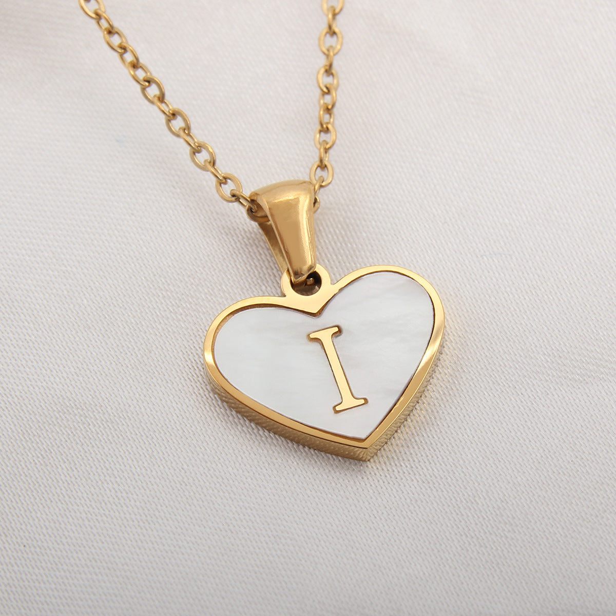 Personalized A-Z Letter Heart Necklace