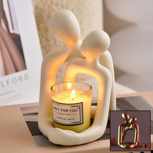 Loving Couple Resin Candle Holder & Phone Stand