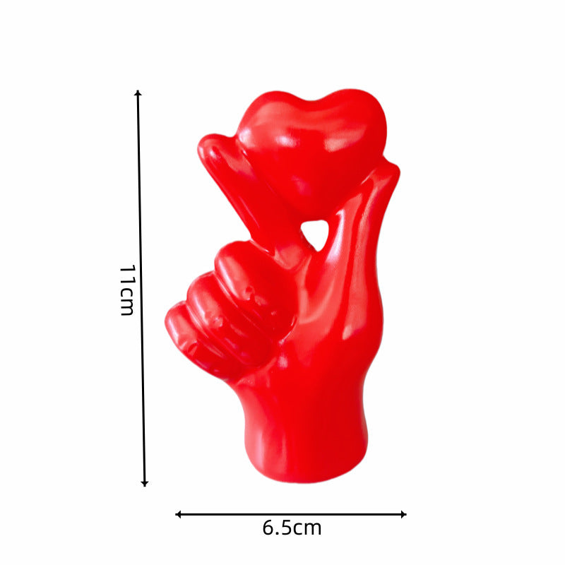 Love Hand Gesture Resin Decor