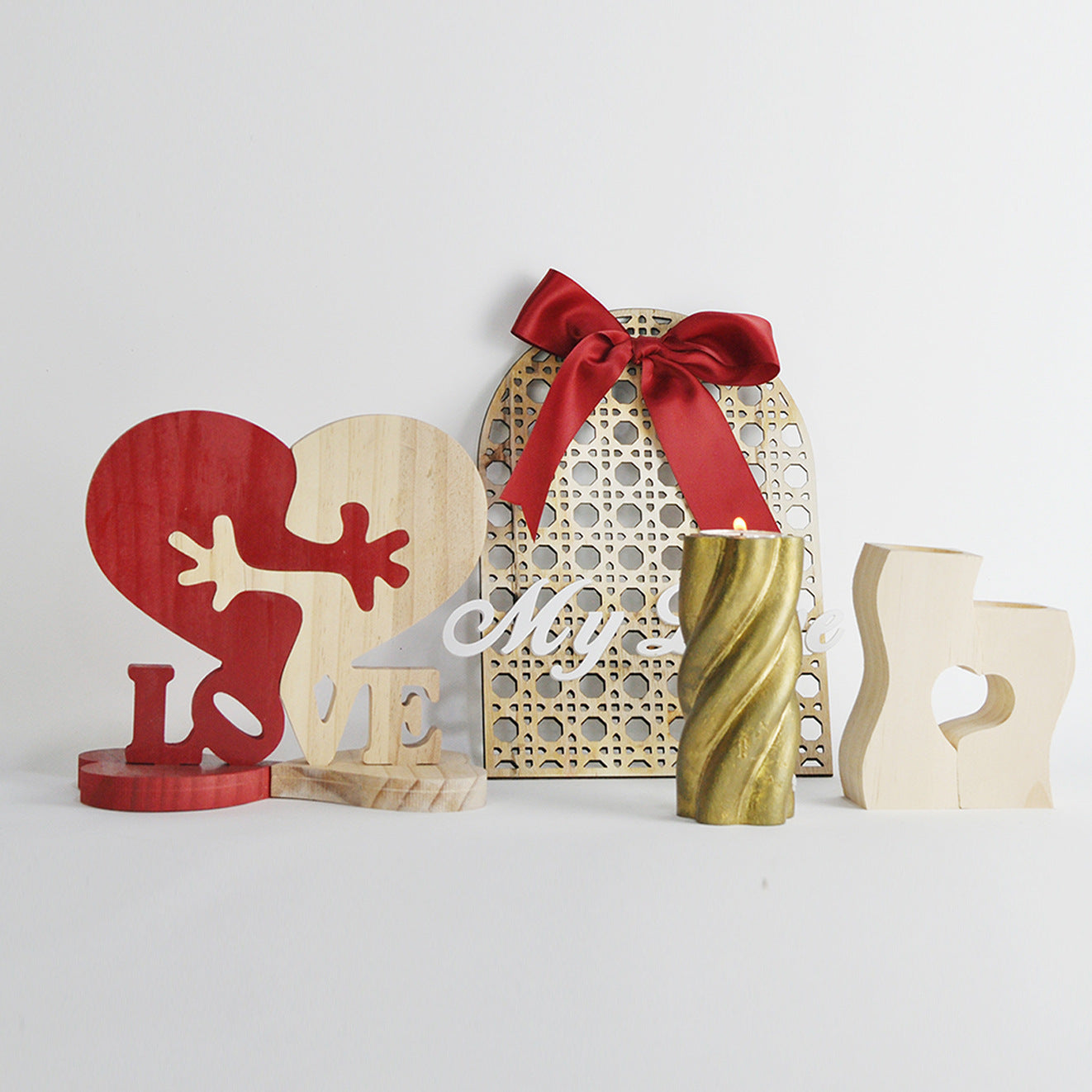 Heart-Shaped Wooden Decor Gift