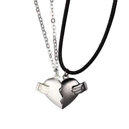 Magnetic Heart Necklace Set (2pcs)