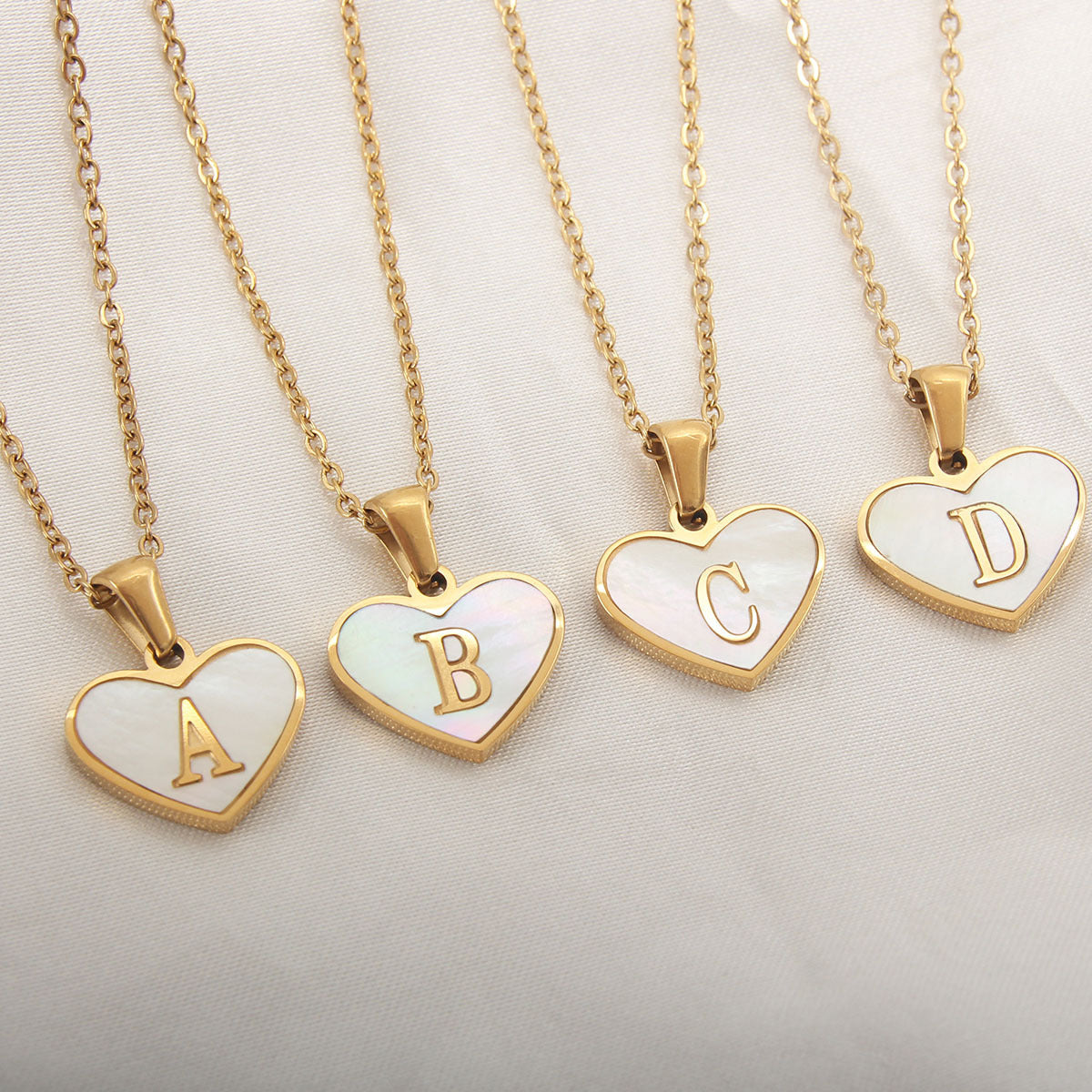 Personalized A-Z Letter Heart Necklace