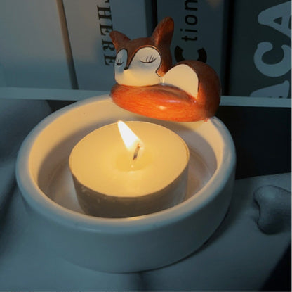 Cartoon Kitten Candle Holder