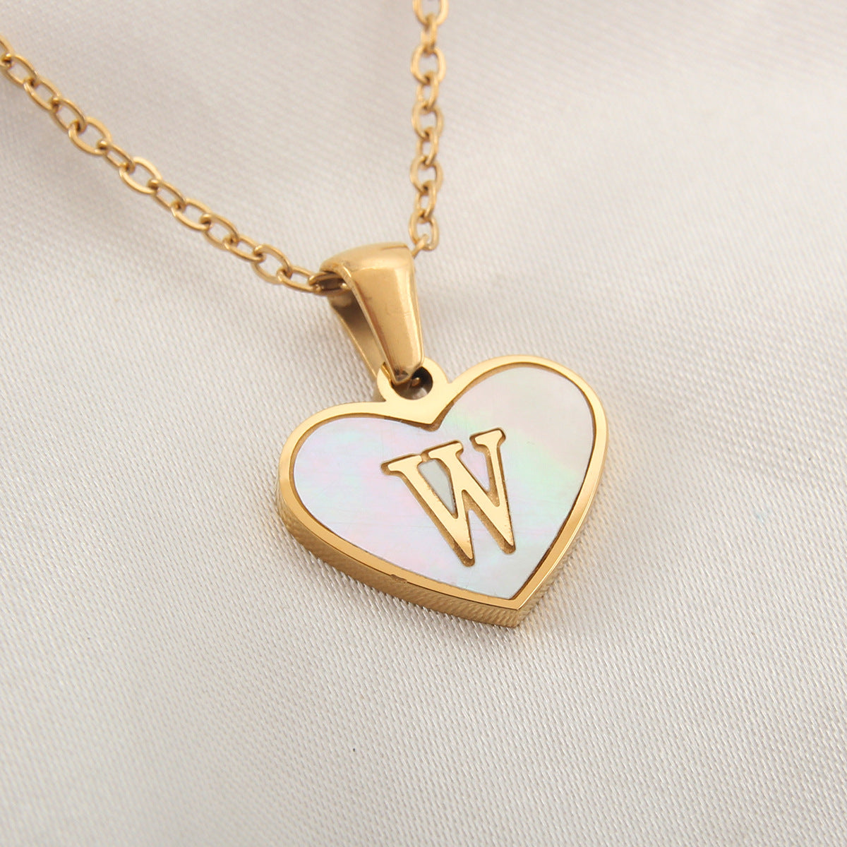 Personalized A-Z Letter Heart Necklace