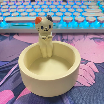 Cartoon Kitten Candle Holder