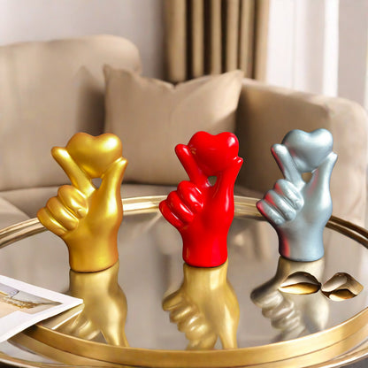 Love Hand Gesture Resin Decor