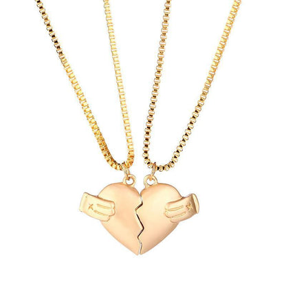 Magnetic Heart Necklace Set (2pcs)