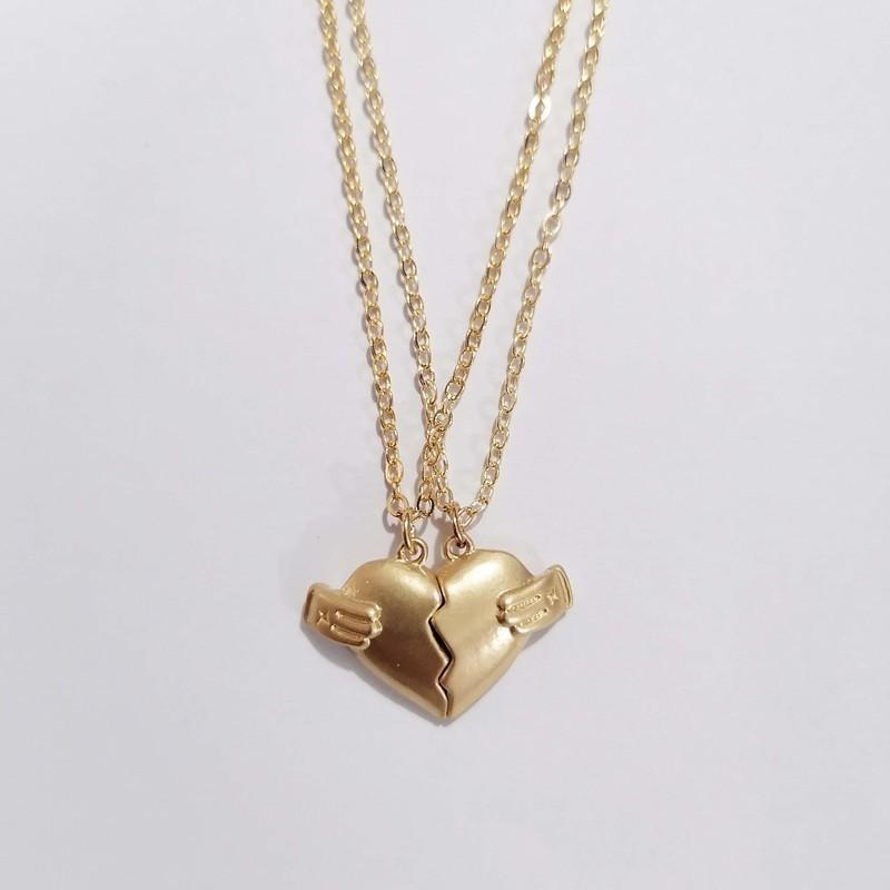 Magnetic Heart Necklace Set (2pcs)