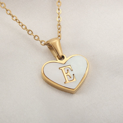 Personalized A-Z Letter Heart Necklace