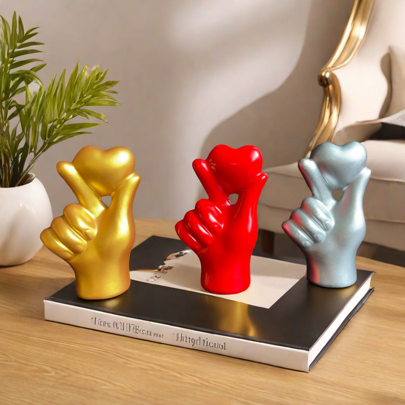 Love Hand Gesture Resin Decor