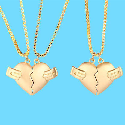 Magnetic Heart Necklace Set (2pcs)