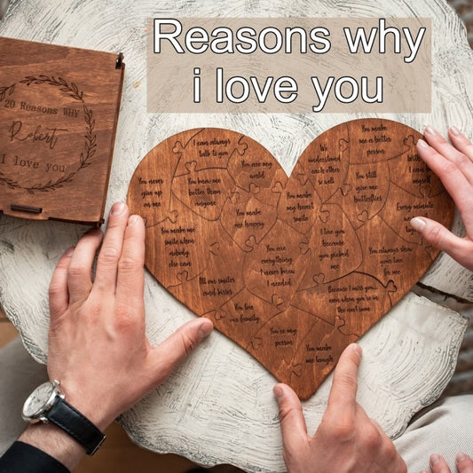 Romantic "Why I Love You" Wooden Puzzle